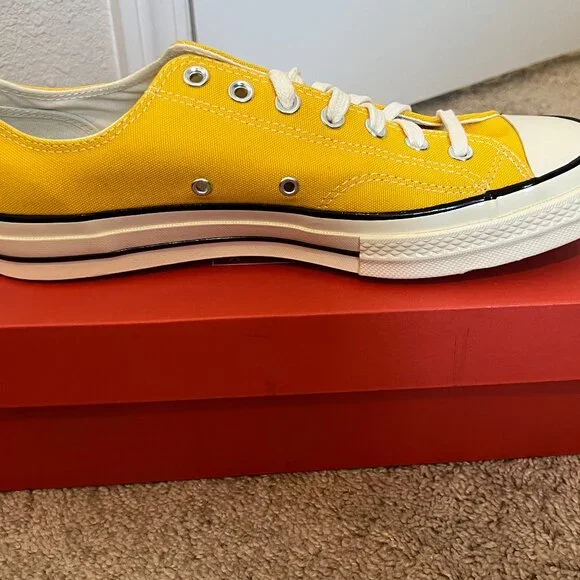 Unisex Converse Chuck Taylor 70 Yellow & Cream Lowtop Sneakers Size M10/W12 BNIB - Picture 7 of 7